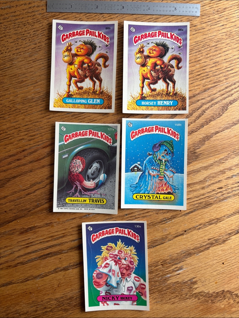 Garbage Pail Kids Collector Trading Card bundle of five cards